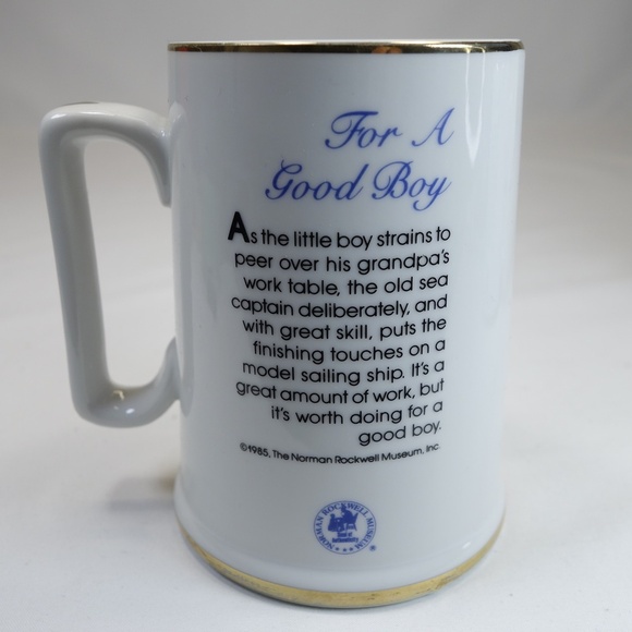 Norman Rockwell Limited Edition Long John Silvers Porcelin Tankard Vintage 1985 - Picture 5 of 12